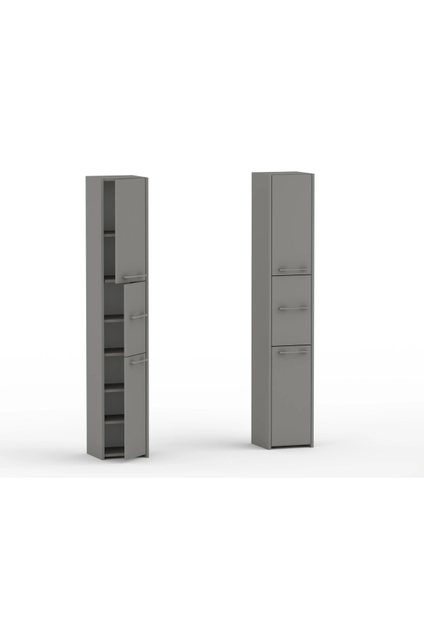 Słupek łazienkowy LUNA 30 cm 3d Szara. komin do łazienki